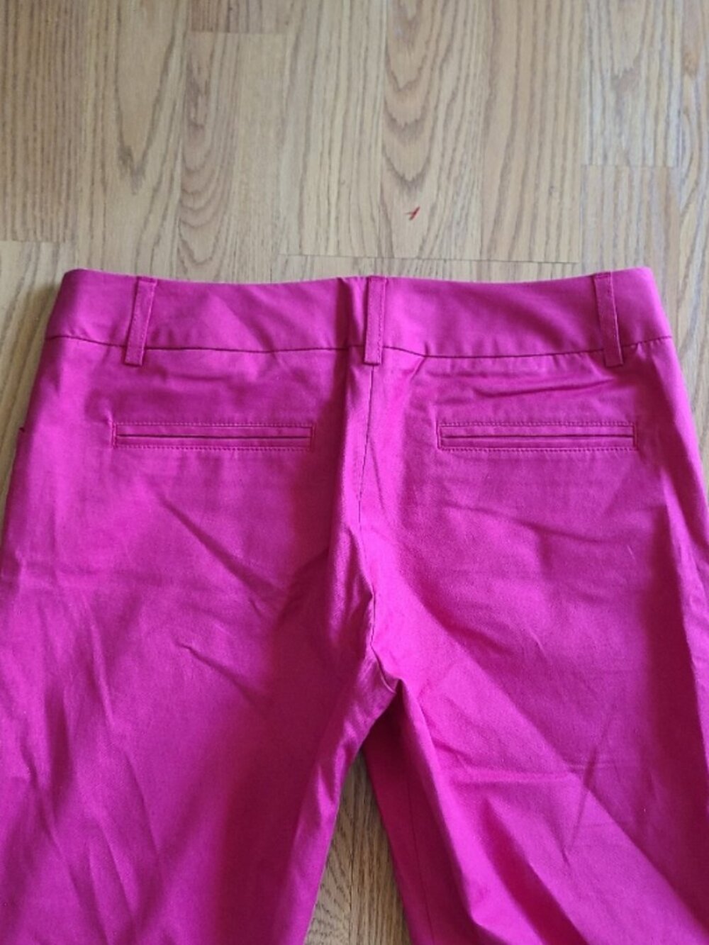 NEW! LACOSTE CROPPED KICK FLARE PANTS HOT PINK STRETCH COTTON ALLIGATOR LOGO 36 - Picture 6 of 8